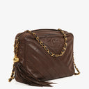 Chanel Camera Tassel Brown Leather Crossbody Bag