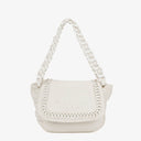 Chanel Crinkled Patent Modern White Plastic Chain Flap Bag