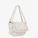 Chanel Crinkled Patent Modern White Plastic Chain Flap Bag