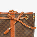 Celine Vintage Macadam Brown Drawstring Bucket Bag