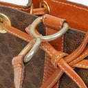 Celine Vintage Macadam Brown Drawstring Bucket Bag