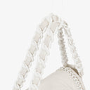 Chanel Crinkled Patent Modern White Plastic Chain Flap Bag