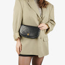 Chanel Classic Lambskin Half Moon Black Flap Bag With 24K Gold-Plated Hardware
