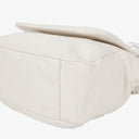Chanel Crinkled Patent Modern White Plastic Chain Flap Bag