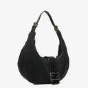 Fendi Vintage Neoprene Black Croissant Half-Moon Hobo Bag