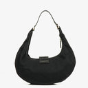 Fendi Vintage Neoprene Black Croissant Half-Moon Hobo Bag