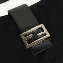 Fendi Vintage Neoprene Black Croissant Half-Moon Hobo Bag