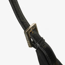 Fendi Vintage Neoprene Black Croissant Half-Moon Hobo Bag