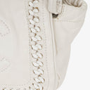 Chanel Crinkled Patent Modern White Plastic Chain Flap Bag