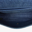 Chanel Denim Blue Denim Shearling Hieroglyph Single Flap Bag