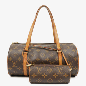 Louis Vuitton Papillon 30 Vintage Monogram Canvas Handbag With Mini Papillon Pochette