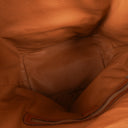 Celine Vintage Macadam Triomphe Beige And Brown Drawstring Bucket Bag