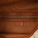 Celine Vintage Macadam Triomphe Beige And Brown Drawstring Bucket Bag