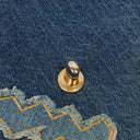 Chanel Denim Blue Denim Shearling Hieroglyph Single Flap Bag