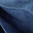 Chanel Denim Blue Denim Shearling Hieroglyph Single Flap Bag