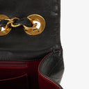 Chanel Jumbo CC Classic Single Flap Maxi Logo Bag Black Quilted Lambskin 24K Gold-Plated Hardware