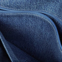 Chanel Denim Blue Denim Shearling Hieroglyph Single Flap Bag