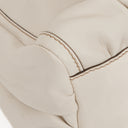 Gucci GG White Leather Abbey D-Ring Bag