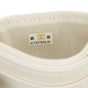 Chanel Boy Vit Kaviar Quiltad Kortfodral