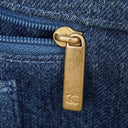 Chanel Denim Blue Denim Shearling Hieroglyph Single Flap Bag