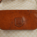 Celine Vintage Macadam Triomphe Beige And Brown Drawstring Bucket Bag
