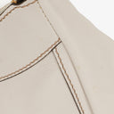 Gucci GG White Leather Abbey D-Ring Bag