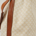 Celine Vintage Macadam Triomphe Beige And Brown Drawstring Bucket Bag