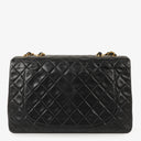 Chanel Jumbo CC Classic Single Flap Maxi Logo Bag Black Quilted Lambskin 24K Gold-Plated Hardware
