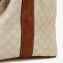 Celine Vintage Macadam Triomphe Beige And Brown Drawstring Bucket Bag