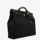 Hermes Herbag Canvas Vache Hunter Black 2 In 1 Bag