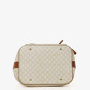Celine Vintage Macadam Triomphe Beige And Brown Drawstring Bucket Bag