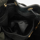 Gucci Interlocking Black Leather Bucket Bag
