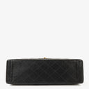 Chanel Jumbo CC Classic Single Flap Maxi Logo Bag Black Quilted Lambskin 24K Gold-Plated Hardware