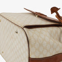 Celine Vintage Macadam Triomphe Beige And Brown Drawstring Bucket Bag