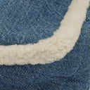 Chanel Denim Blue Denim Shearling Hieroglyph Single Flap Bag