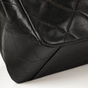 Chanel Jumbo CC Classic Single Flap Maxi Logo Bag Black Quilted Lambskin 24K Gold-Plated Hardware