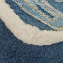 Chanel Denim Blue Denim Shearling Hieroglyph Single Flap Bag