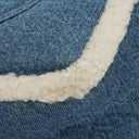 Chanel Denim Blue Denim Shearling Hieroglyph Single Flap Bag