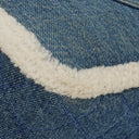 Chanel Denim Blue Denim Shearling Hieroglyph Single Flap Bag