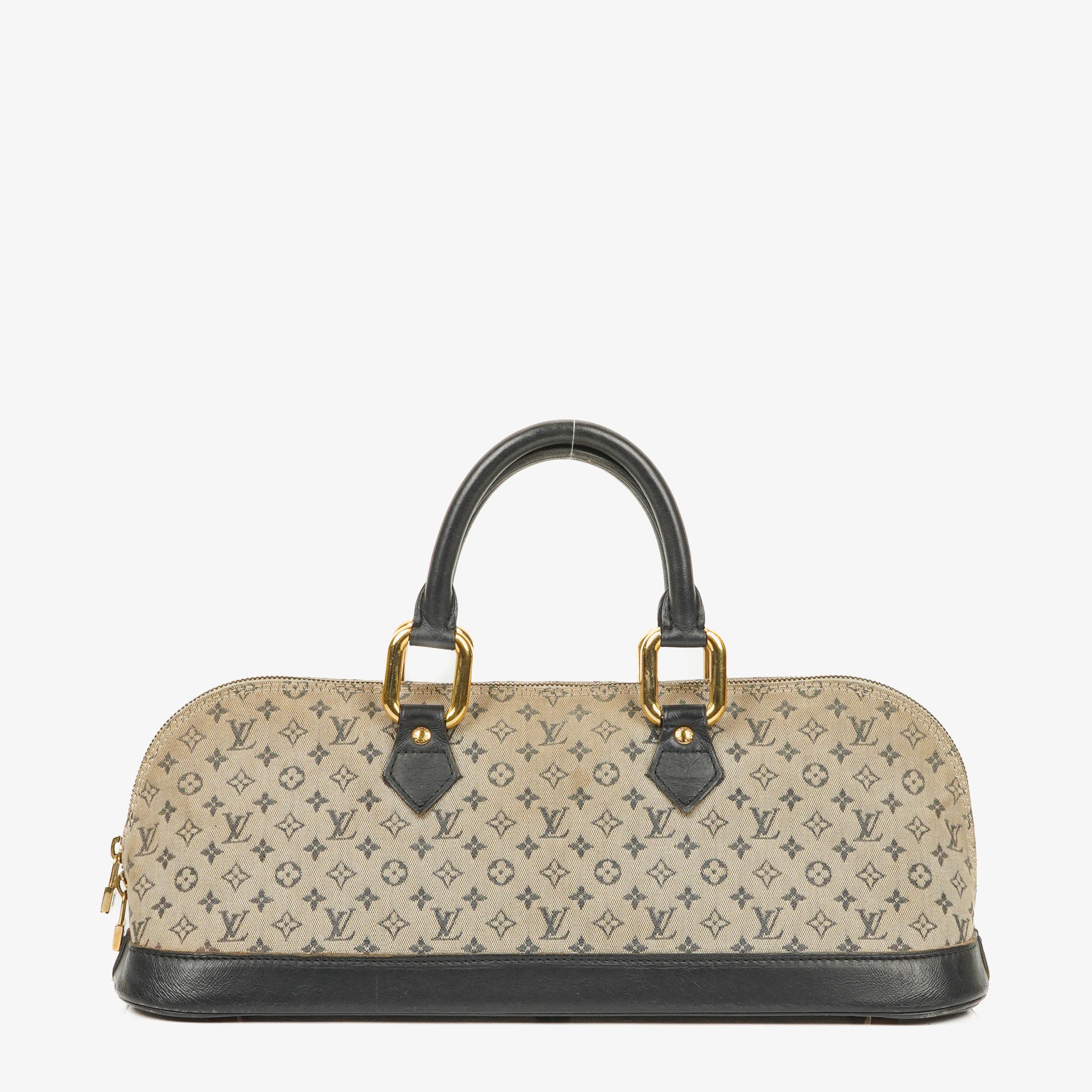 Sac à main Louis Vuitton Mini Alma Long en Monogram bleu