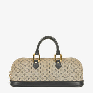 Louis Vuitton Mini Alma Long Blue Monogram Handbag