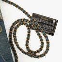 Chanel Denim Blue Denim Shearling Hieroglyph Single Flap Bag