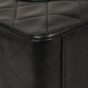 Chanel Jumbo CC Classic Single Flap Maxi Logo Bag Black Quilted Lambskin 24K Gold-Plated Hardware