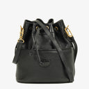 Gucci Interlocking Black Leather Bucket Bag