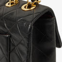 Chanel Jumbo CC Classic Single Flap Maxi Logo Bag Black Quilted Lambskin 24K Gold-Plated Hardware