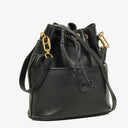 Gucci Interlocking Black Leather Bucket Bag