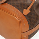 Celine Vintage Macadam Triomphe Drawstring Bucket Bag