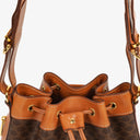 Celine Vintage Macadam Triomphe Drawstring Bucket Bag