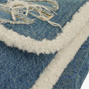 Chanel Denim Blue Denim Shearling Hieroglyph Single Flap Bag