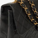 Chanel Jumbo CC Classic Single Flap Maxi Logo Bag Black Quilted Lambskin 24K Gold-Plated Hardware